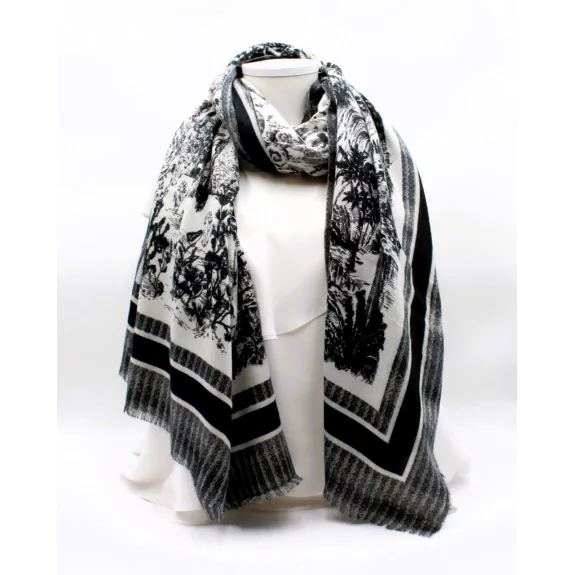 Echarpe esprit toile de jouy