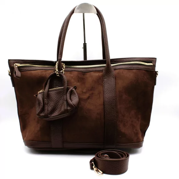 Sac à main bimatière avec porte monnaie