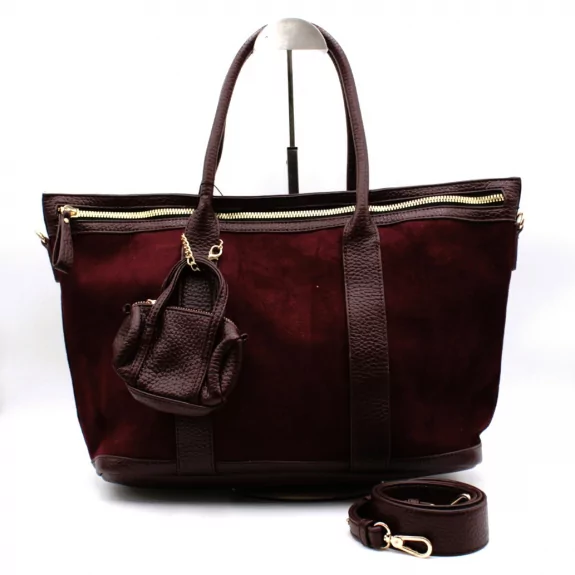 Sac à main bimatière avec porte monnaie