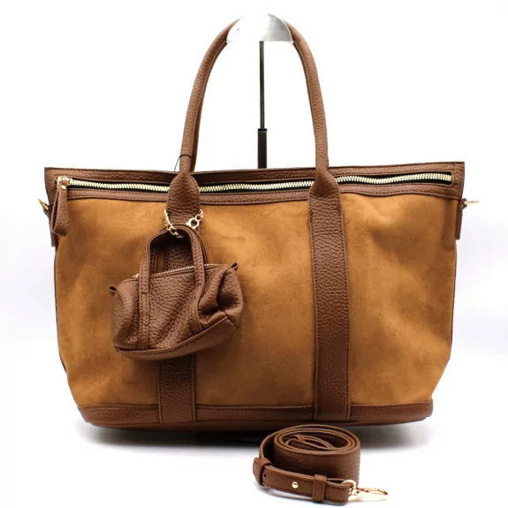 Sac à main bimatière avec porte monnaie