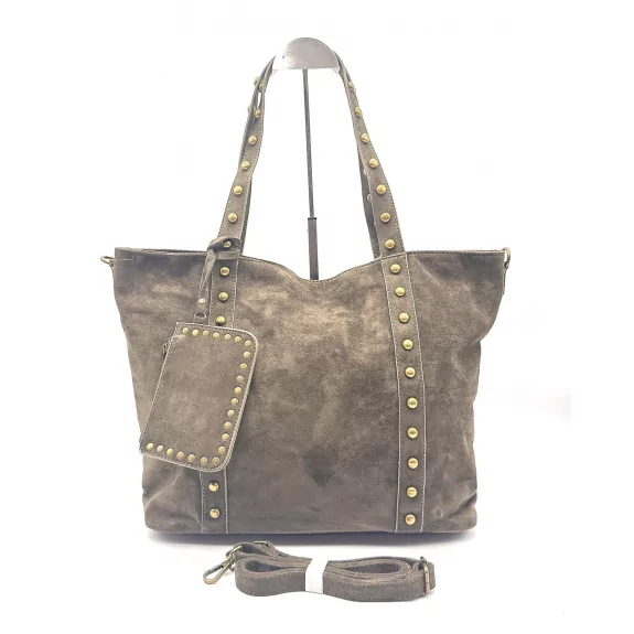 Sac cabas clouté avec porte monnaie