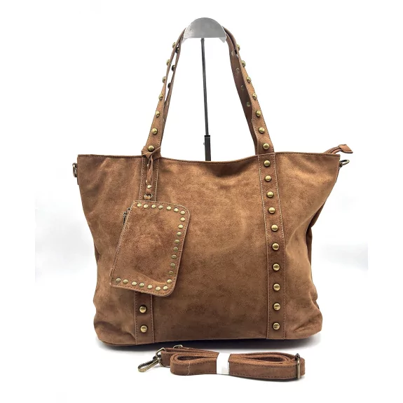 Sac cabas clouté avec porte monnaie