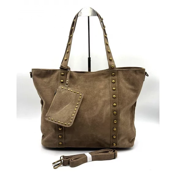 Sac cabas clouté avec porte monnaie