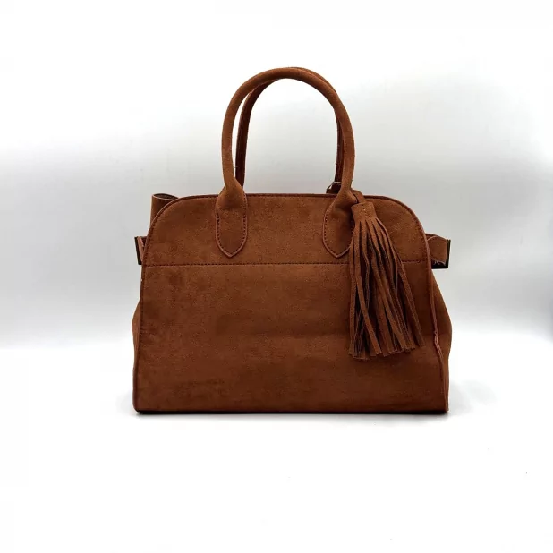 Sac à main tendance cuir avec pompon