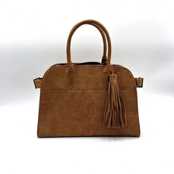 Sac à main tendance cuir avec pompon