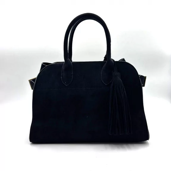 Sac à main tendance cuir avec pompon