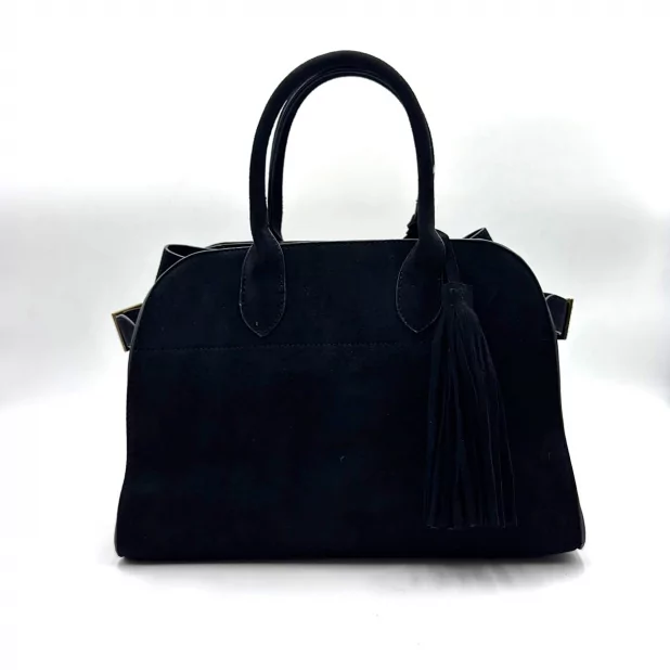 Sac à main tendance cuir avec pompon