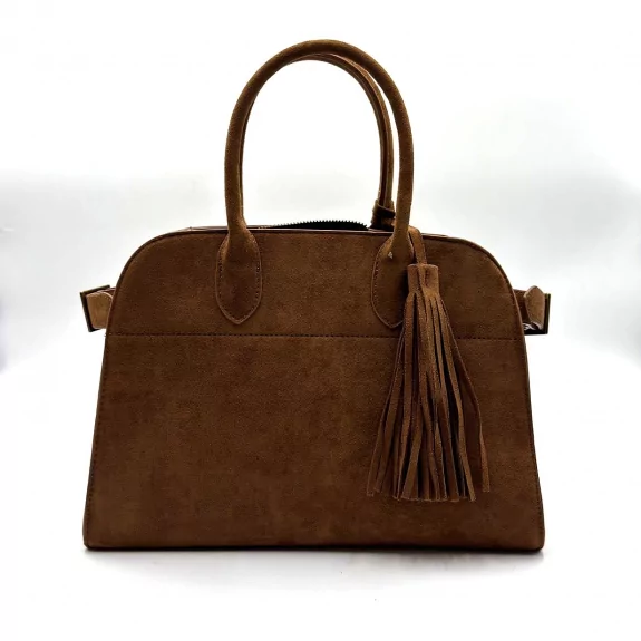 Sac à main tendance cuir avec pompon