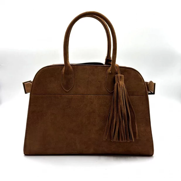 Sac à main tendance cuir avec pompon