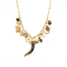 Collier acier avec motif corne