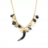 Collier acier avec motif corne