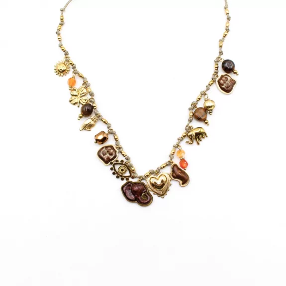 Collier acier avec breloques