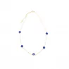 Collier tendance acier avec fleurs
