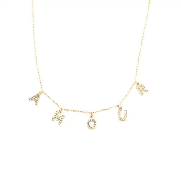 Collier pendentifs amour