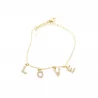 Bracelet acier message LOVE strass
