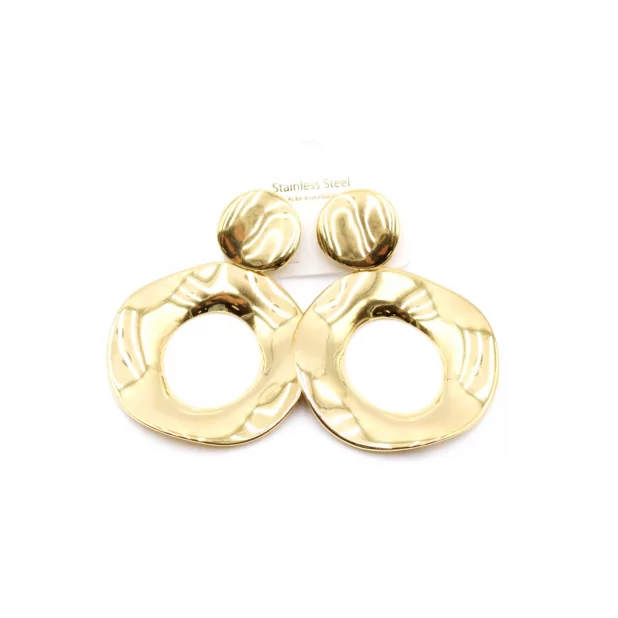 Boucle d'oreille acier - cercle