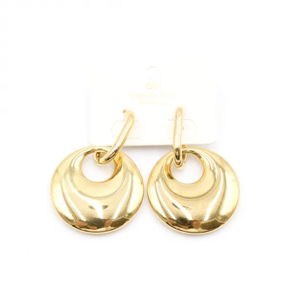 Boucles d'oreilles acier - cabochon pendant