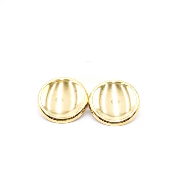 Boucle d'oreille acier - cabochon plat