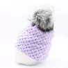 bonnet avec pompon synthétique
