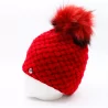 bonnet avec pompon synthétique