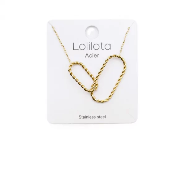 Collier acier - ovale torsadé