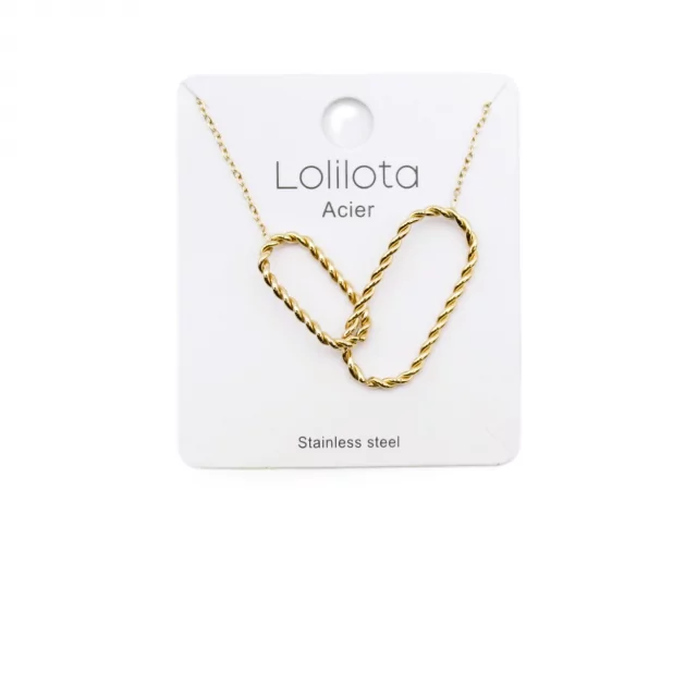 Collier acier - ovale torsadé