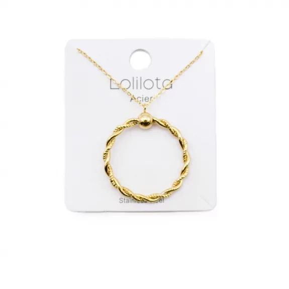 Collier acier - rond torsadé