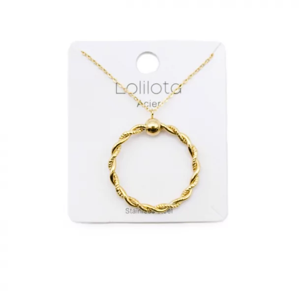 Collier acier - rond torsadé