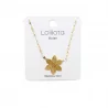 Collier acier - fleur
