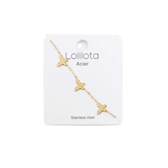 Bracelet acier - papillons