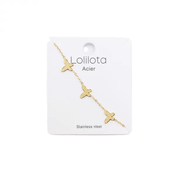 Bracelet acier - papillons