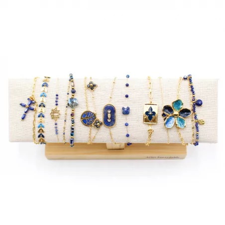 Pack de 12 bracelets acier inoxydable - MARINE