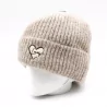 Bonnet tendance côtelé cœur - Lovely