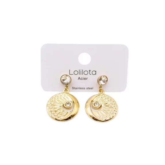 Boucle d'oreille acier - oeil