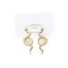 Boucle d'oreille acier - serpent