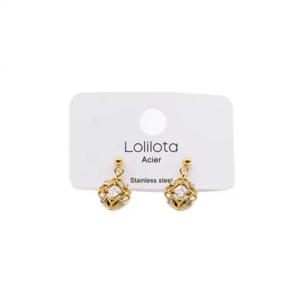 Boucle d'oreille acier - vintage