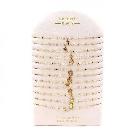 Pack 12 colliers acier pour enfants