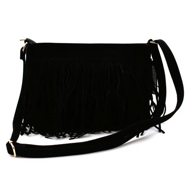 Sac à frange façon nubuck
