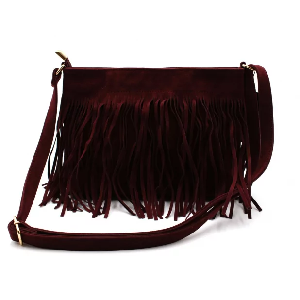Sac à frange façon nubuck