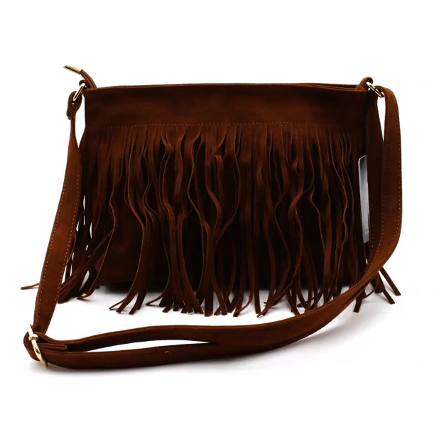 Sac à frange façon nubuck