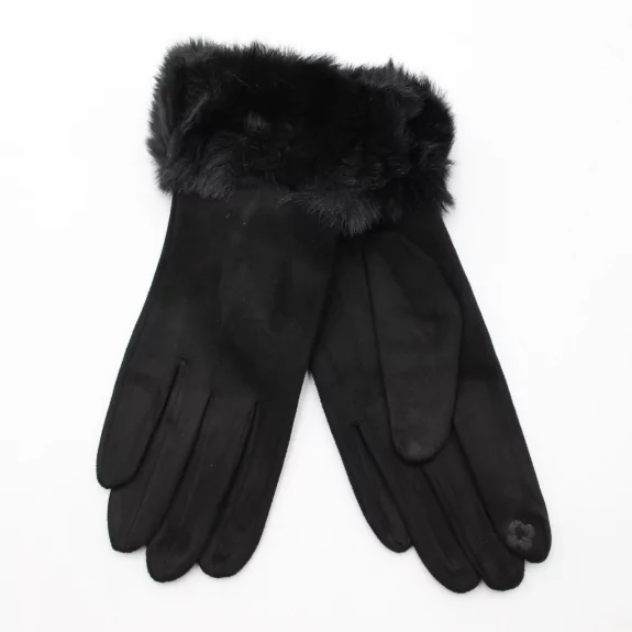Gant suédine avec fausse fourrure
