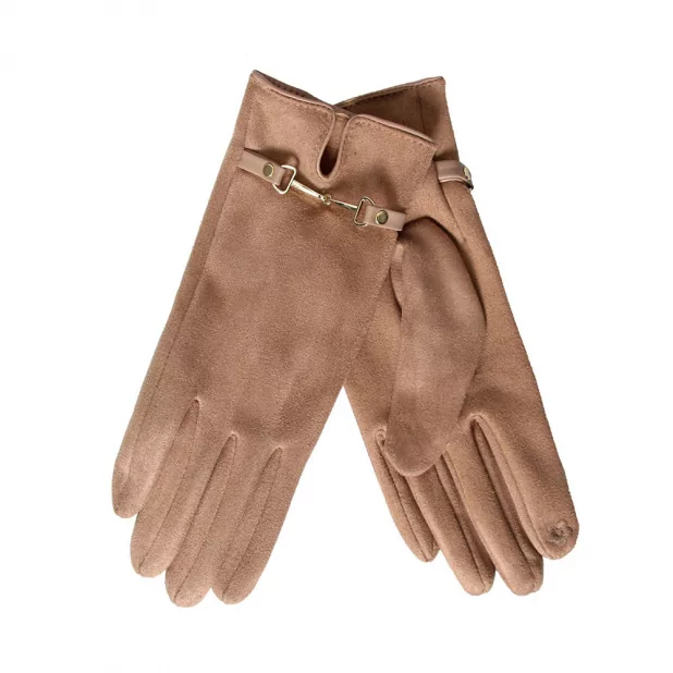 gant suédine avec étrier doré