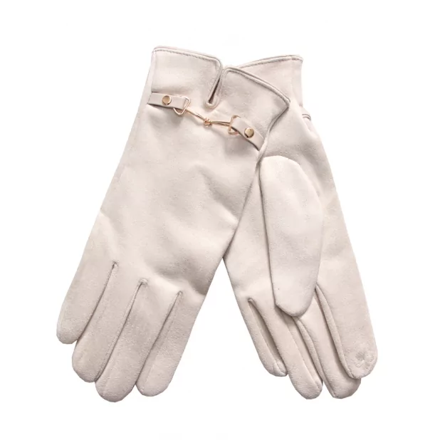 Gant suédine avec étrier doré