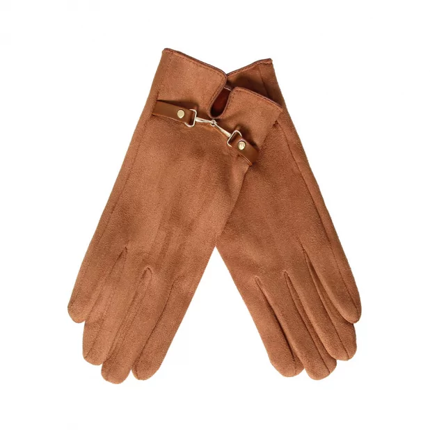 Gant suédine avec étrier doré