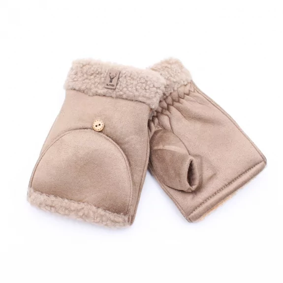 Gants mitaines moumoute