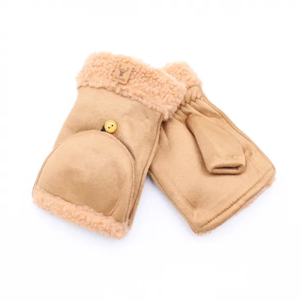 Gants mitaines moumoute