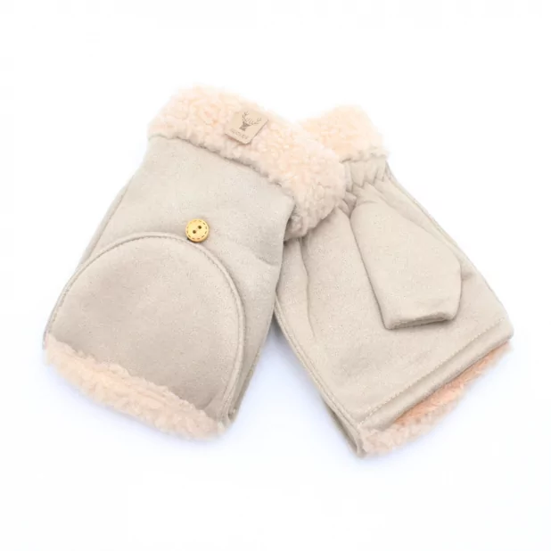 Gants mitaines moumoute