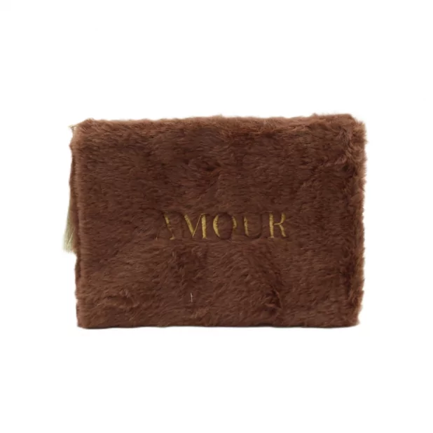 Pochette fourrure message AMOUR