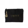 Pochette fourrure message AMOUR