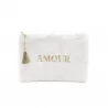 Pochette fourrure message AMOUR